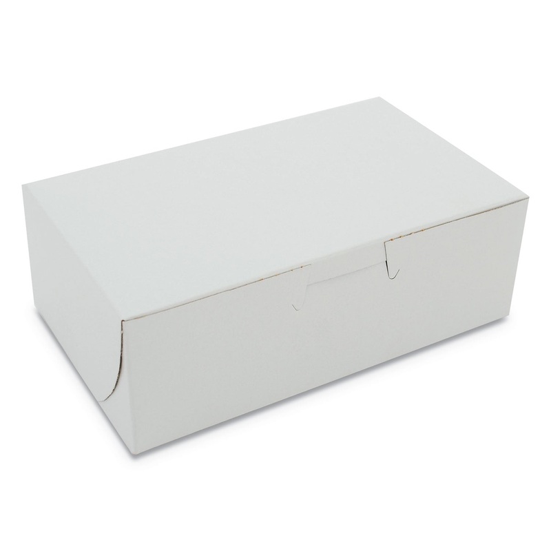 BAKERY BOXES, 6 1/4W X 3 3/4D X 2 1/8H, WHITE, 250 PER BUNDLE