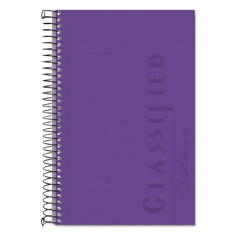 COLOR NOTEBOOKS, 1 SUBJECT, NARROW RULE, ORCHID COVER, 8.5 X 5.5, 100 SHEETS