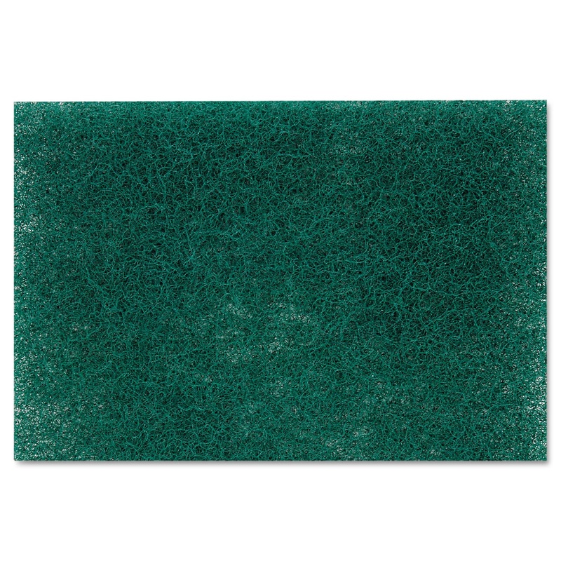 Commercial Heavy Duty Scouring Pad 86, 6″ X 9″, Green, 12/pack, 3 Packs/carton