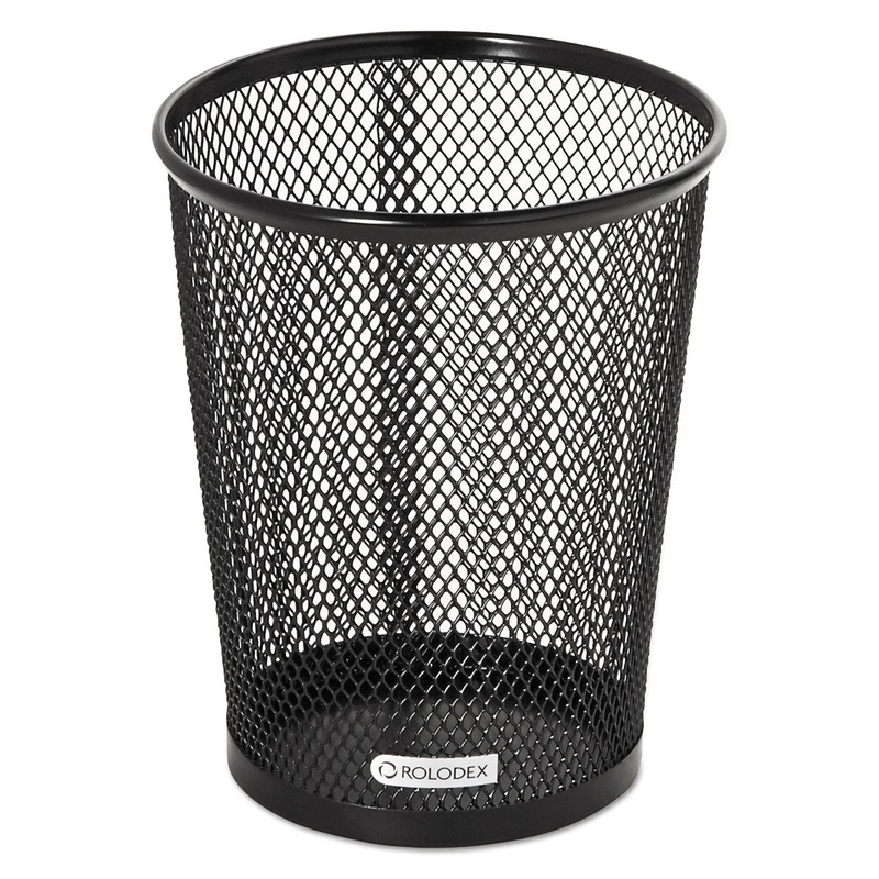NESTABLE JUMBO WIRE MESH PENCIL CUP, 4 3/8 DIA. X 5 2/5, BLACK