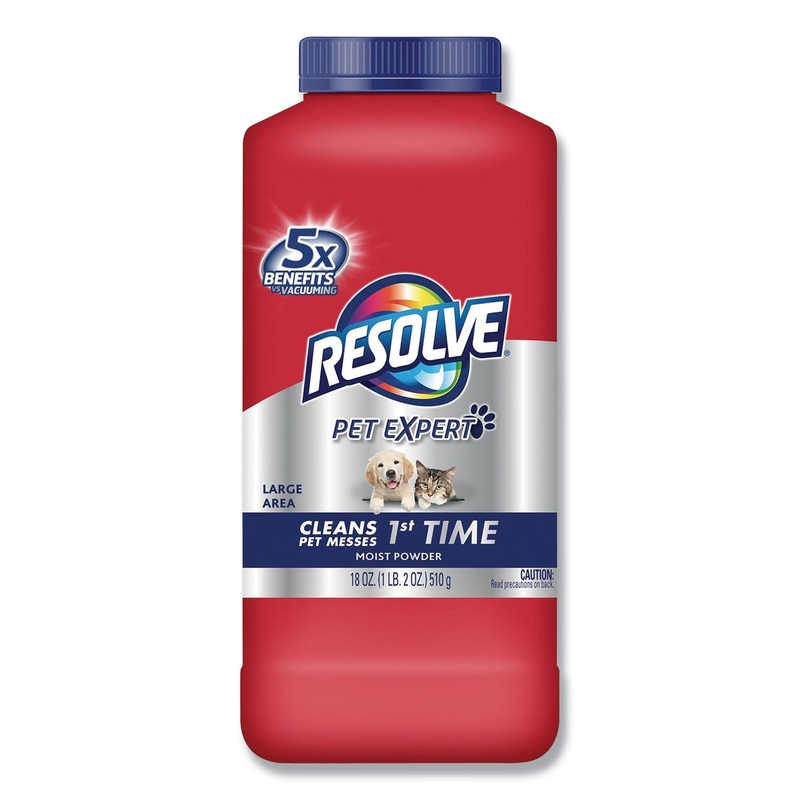 Pet Carpet Cleaner Moist Powder, Fresh, 18oz Canister, 6/carton