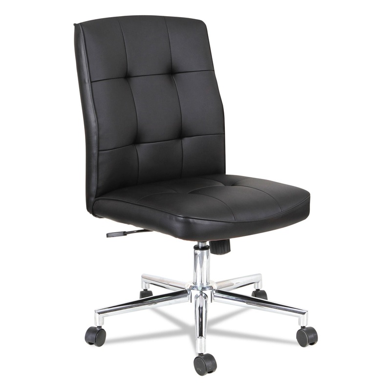 SLIMLINE SWIVEL/TILT TASK CHAIR, SUPPORTS UP TO 275 LBS., BLACK SEAT/BLACK BACK, CHROME BASE