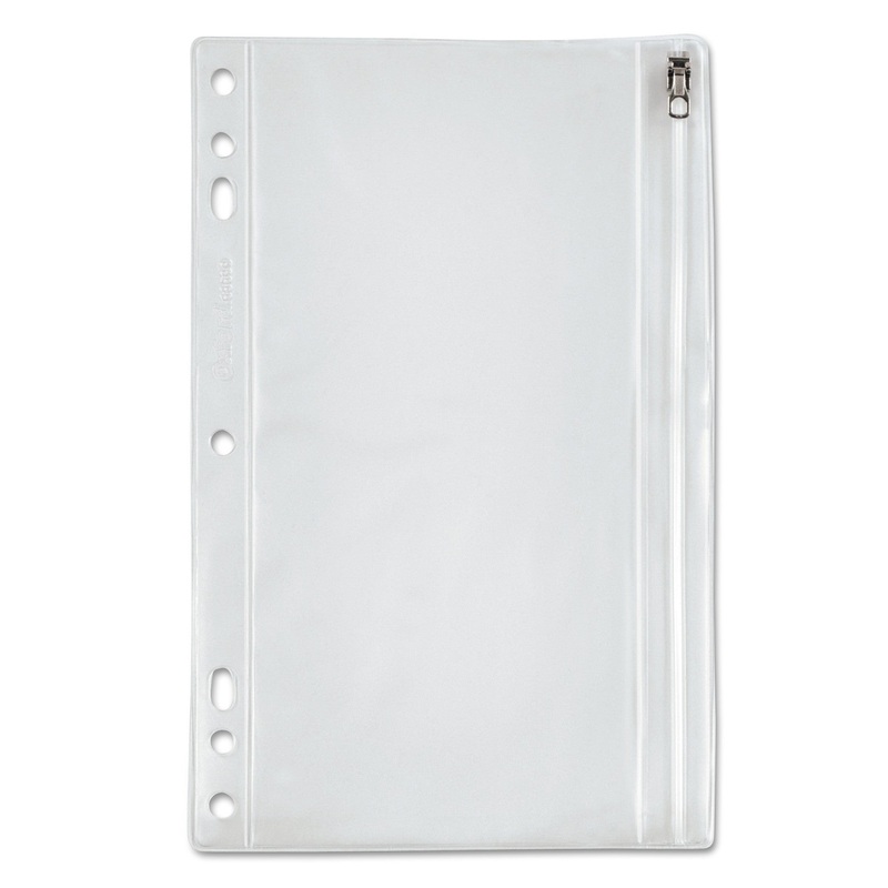 Zippered Ring Binder Pocket, 9 1/2 X 6, Clear