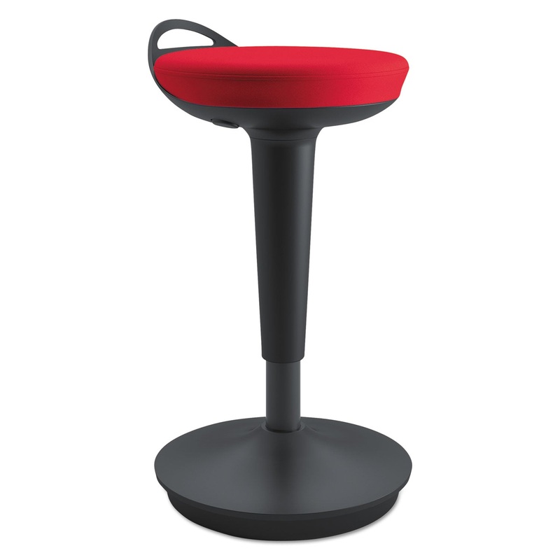ADAPTIVERGO BALANCE PERCH STOOL, RED SEAT/RED BACK, BLACK BASE
