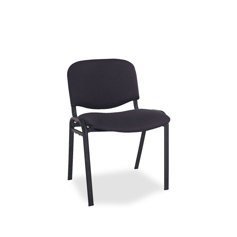 ALERA CONTINENTAL SERIES STACKING CHAIRS, BLACK SEAT/BLACK BACK, BLACK BASE, 4/CARTON
