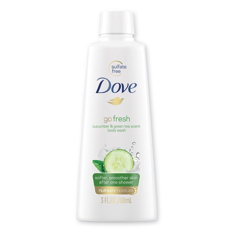 BODY WASH, CUCUMBER AND GREEN TEA, 3 OZ