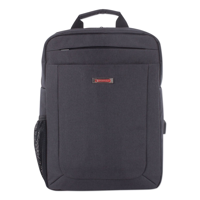 CADENCE SLIM BUSINESS BACKPACK, HOLDS LAPTOPS 15.6″, 4.5″ X 4.5″ X 17″, CHARCOAL