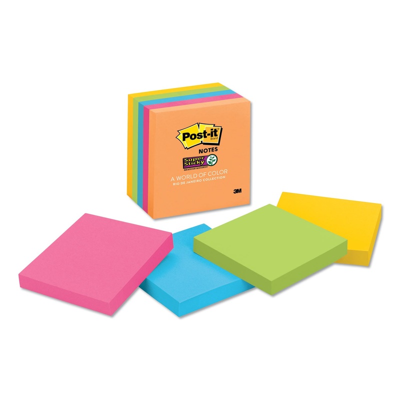 PADS IN RIO DE JANEIRO COLORS, 3 X 3, 90-SHEET PADS, 5/PACK