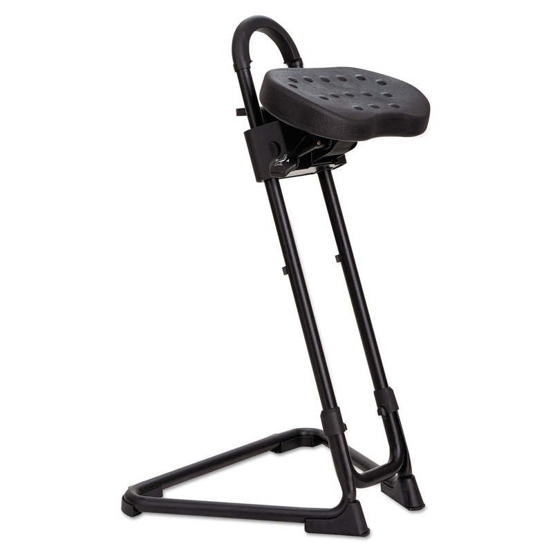 ALERA SS SERIES SIT/STAND ADJUSTABLE STOOL, BLACK/BLACK, BLACK BASE