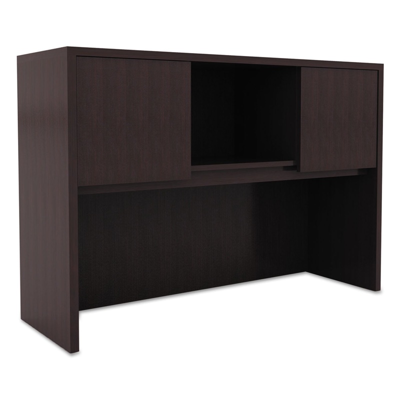 ALERA VALENCIA SERIES HUTCH WITH DOORS, 47.13W X 15D X 35.38H, ESPRESSO