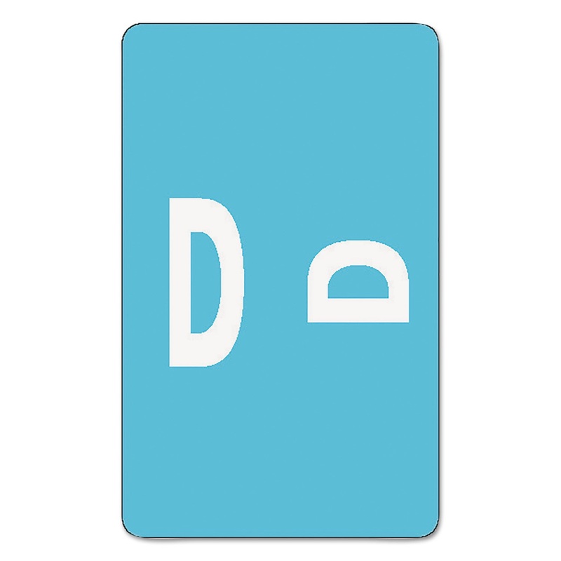 ALPHA-Z COLOR-CODED SECOND LETTER ALPHABETICAL LABELS, D, 1 X 1.63, LIGHT BLUE, 10/SHEET, 10 SHEETS/PACK