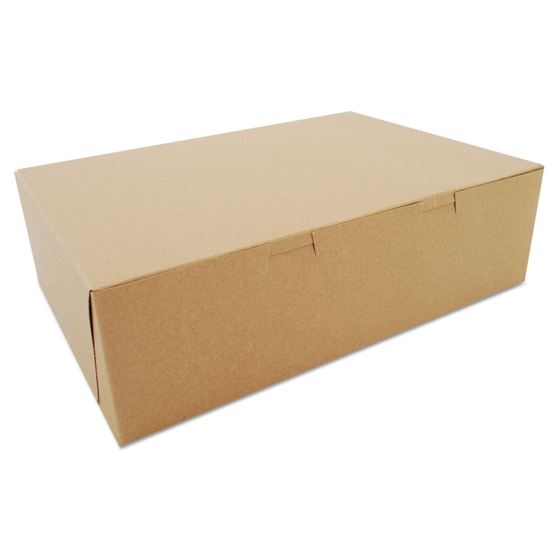 Bakery Boxes, Kraft, Paperboard, 14 X 10 X 4, 100/bundle