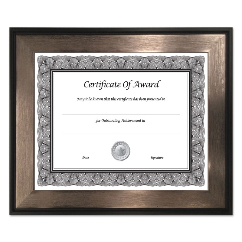 DIRECTOR SERIES DOCUMENT AND PHOTO FRAME, 8 1/2 X 11, BLACK/PEWTER FRAME