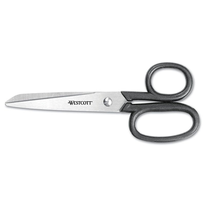 KLEENCUT STAINLESS STEEL SHEARS, 6″ LONG, 2.75″ CUT LENGTH, BLACK STRAIGHT HANDLE
