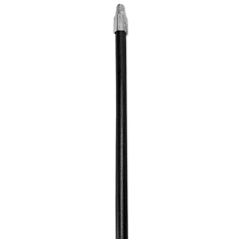 Wood Locking Steel-Tip Broom/sweep Handle, 60″, Black, Dozen