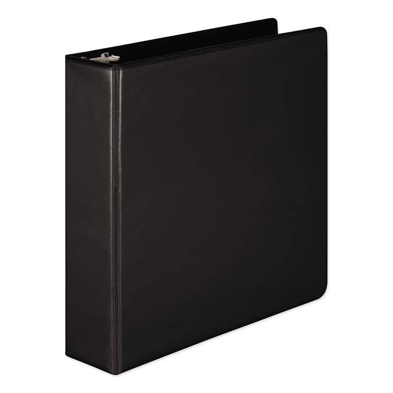 HEAVY-DUTY D-RING VIEW BINDER WITH EXTRA-DURABLE HINGE, 3 RINGS, 2″ CAPACITY, 11 X 8.5, BLACK