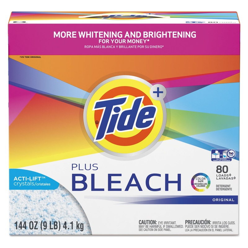 Laundry Detergent With Bleach, Tide Original Scent, Powder, 144 Oz Box