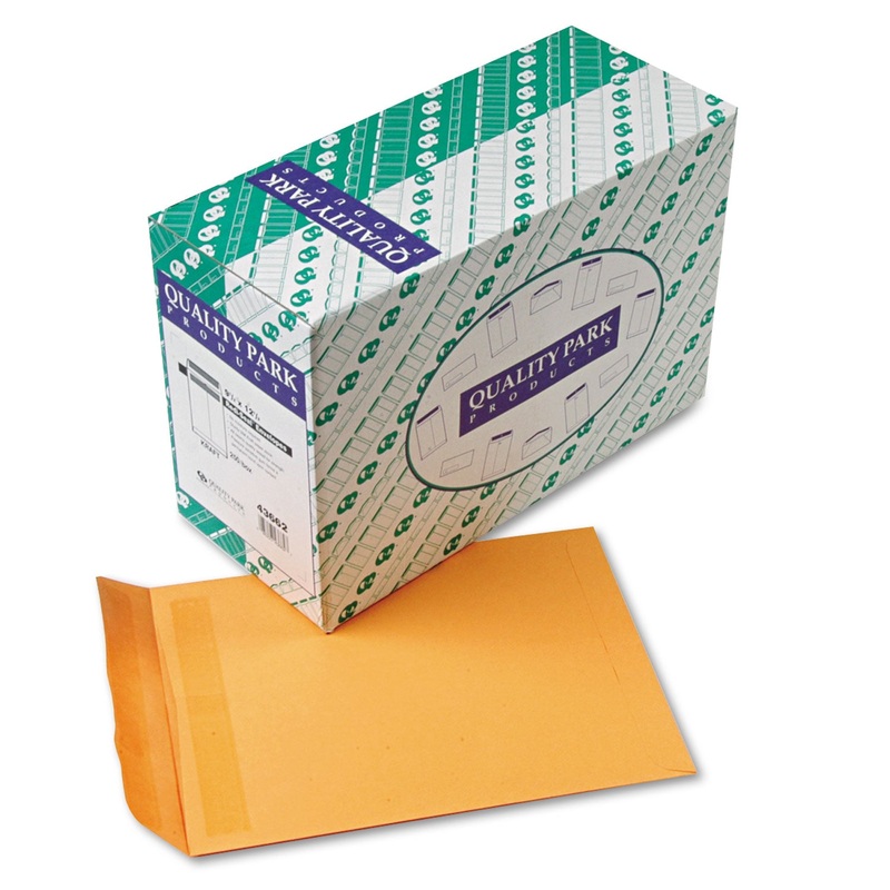 REDI-SEAL CATALOG ENVELOPE, #12 1/2, CHEESE BLADE FLAP, REDI-SEAL CLOSURE, 9.5 X 12.5, BROWN KRAFT, 250/BOX