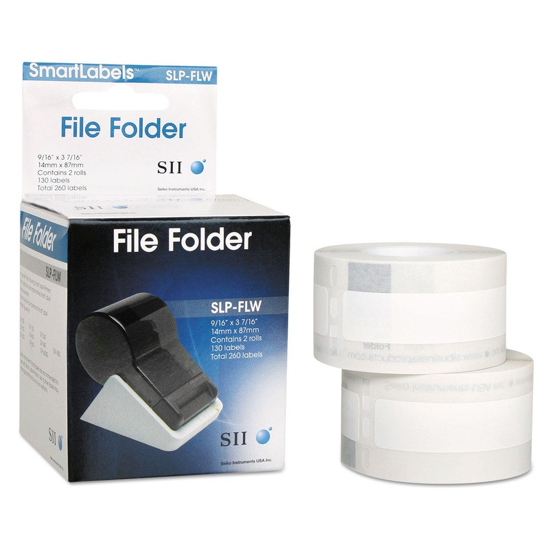 SELF-ADHESIVE FILE FOLDER LABELS, 0.56″ X 3.43″, WHITE, 260/BOX