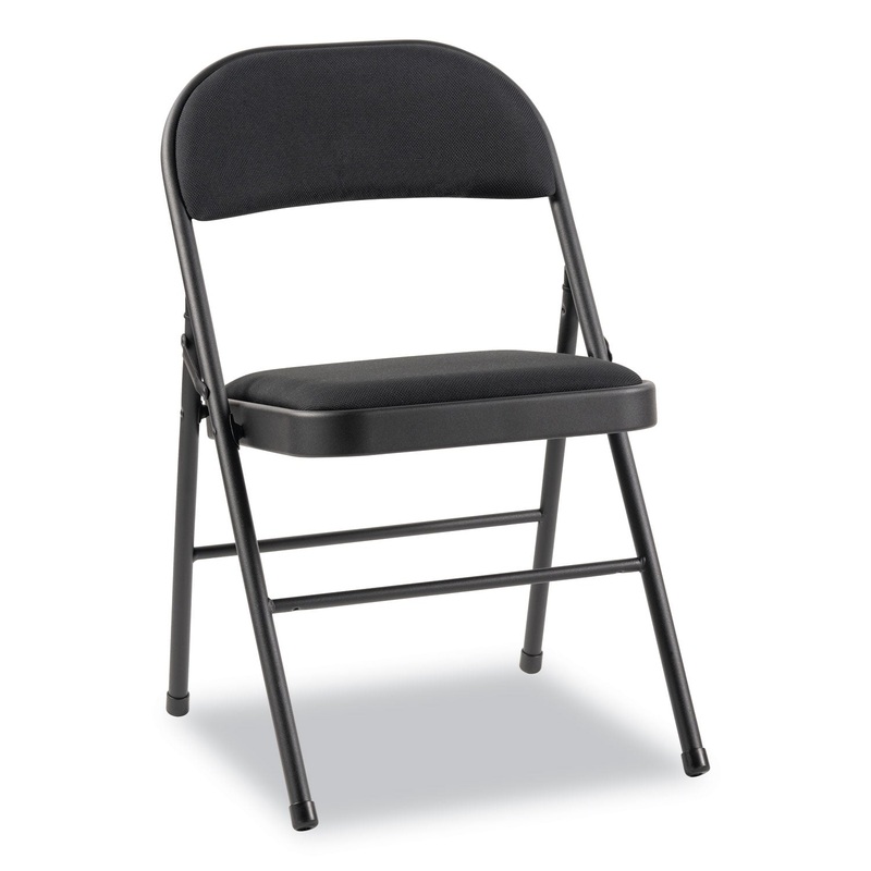 STEEL FOLDING CHAIR, GRAPHITE SEAT/GRAPHITE BACK, GRAPHITE BASE, 4/CARTON