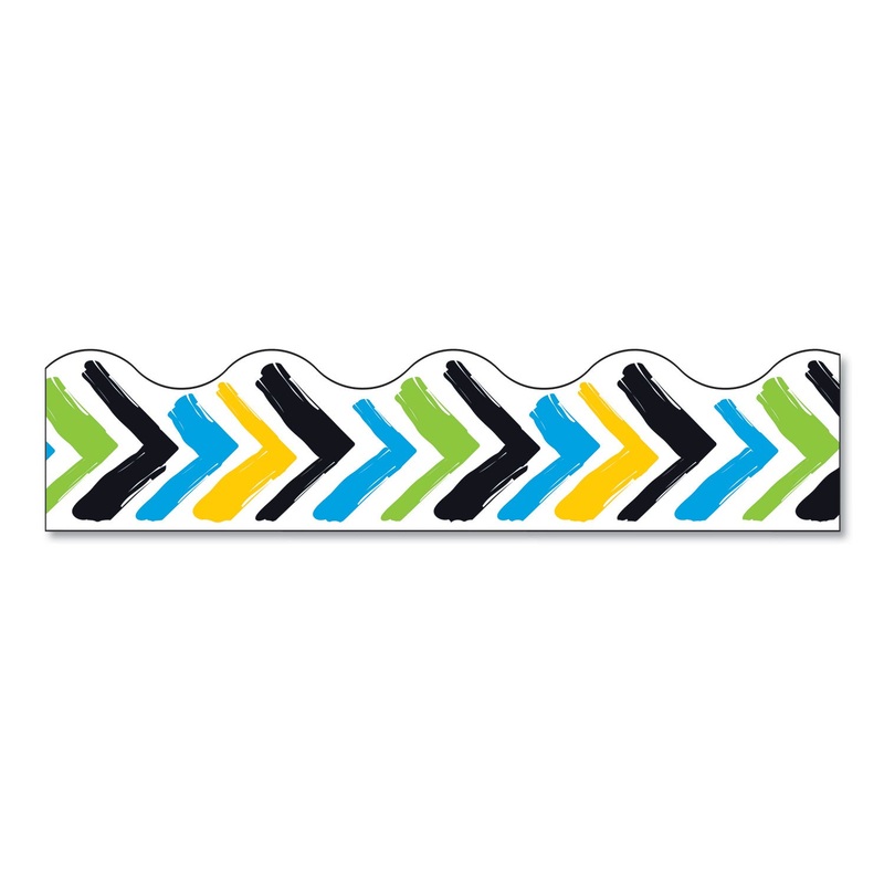 TERRIFIC TRIMMERS PRINT BOARD TRIM, 2 1/4″ X 41″, BOLD STROKES CHEVRON, ASSORTED