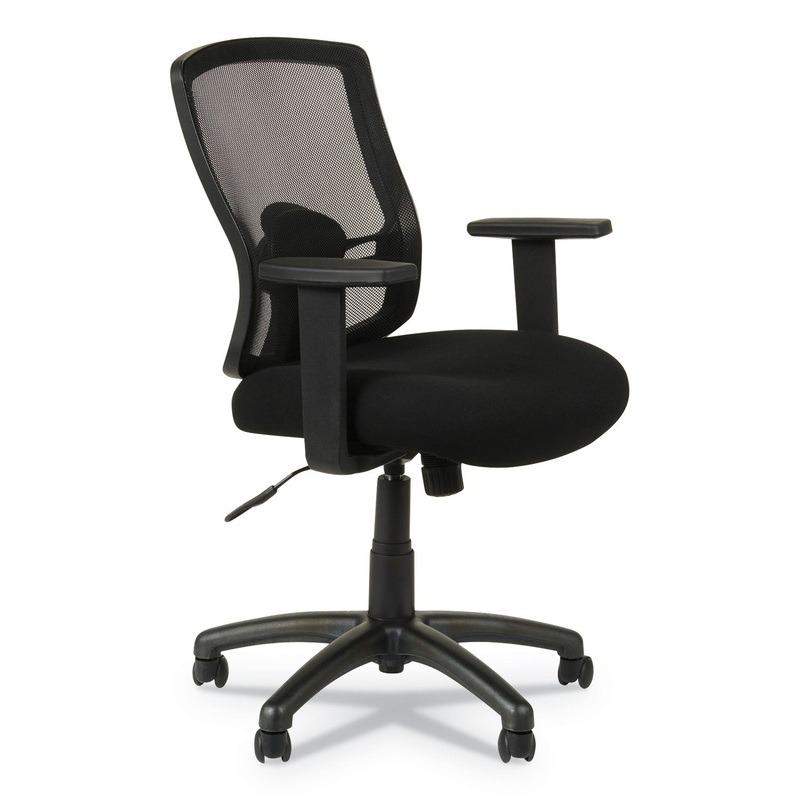 ALERA ETROS SERIES MESH MID-BACK CHAIR, SUPPORTS UP TO 275 LBS., BLACK SEAT/BLACK BACK, BLACK BASE