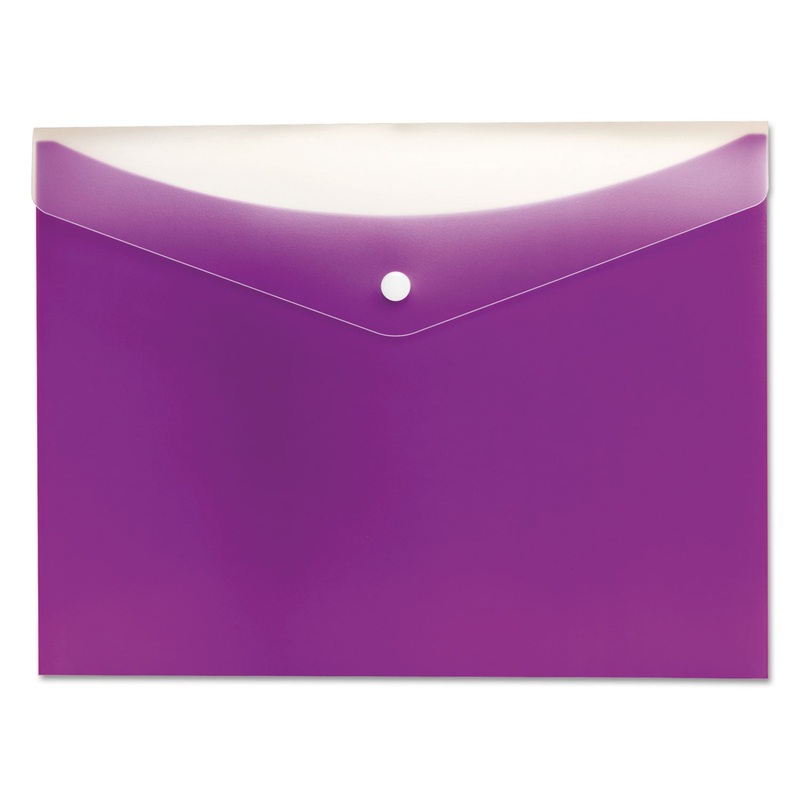 POLY SNAP ENVELOPE, SNAP CLOSURE, 8.5 X 11, GRAPE