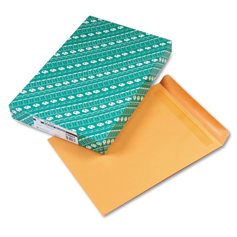 REDI-SEAL CATALOG ENVELOPE, #15 1/2, CHEESE BLADE FLAP, REDI-SEAL CLOSURE, 12 X 15.5, BROWN KRAFT, 100/BOX