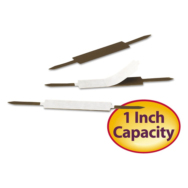 STANDARD SELF-ADHESIVE FASTENERS, 1″ CAPACITY, 2.75″ CENTER TO CENTER, BROWN, 100/BOX