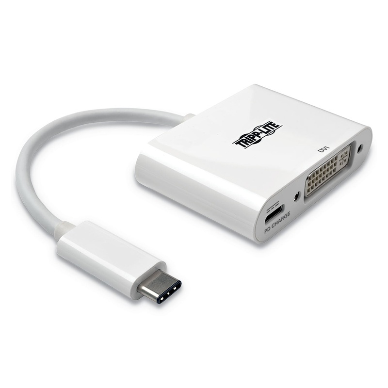 USB 3.1 GEN 1 USB-C TO DVI ADAPTER, USB-C PD CHARGING PORT