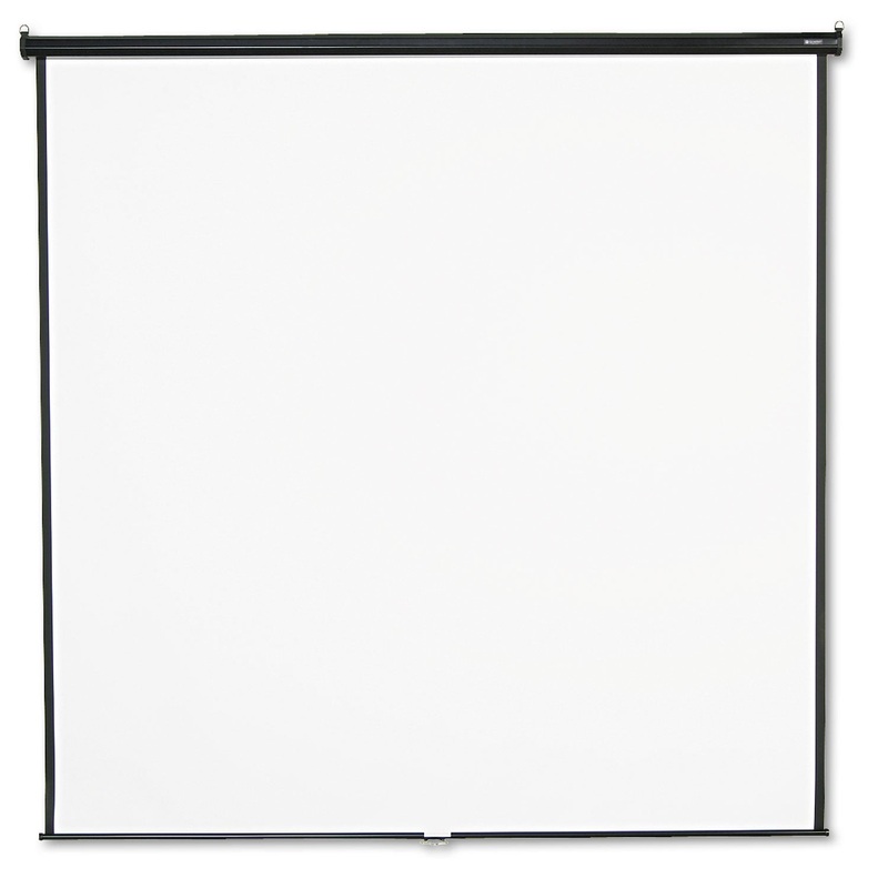 Wall Or Ceiling Projection Screen, 96 X 96, White Matte, Black Matte Casing