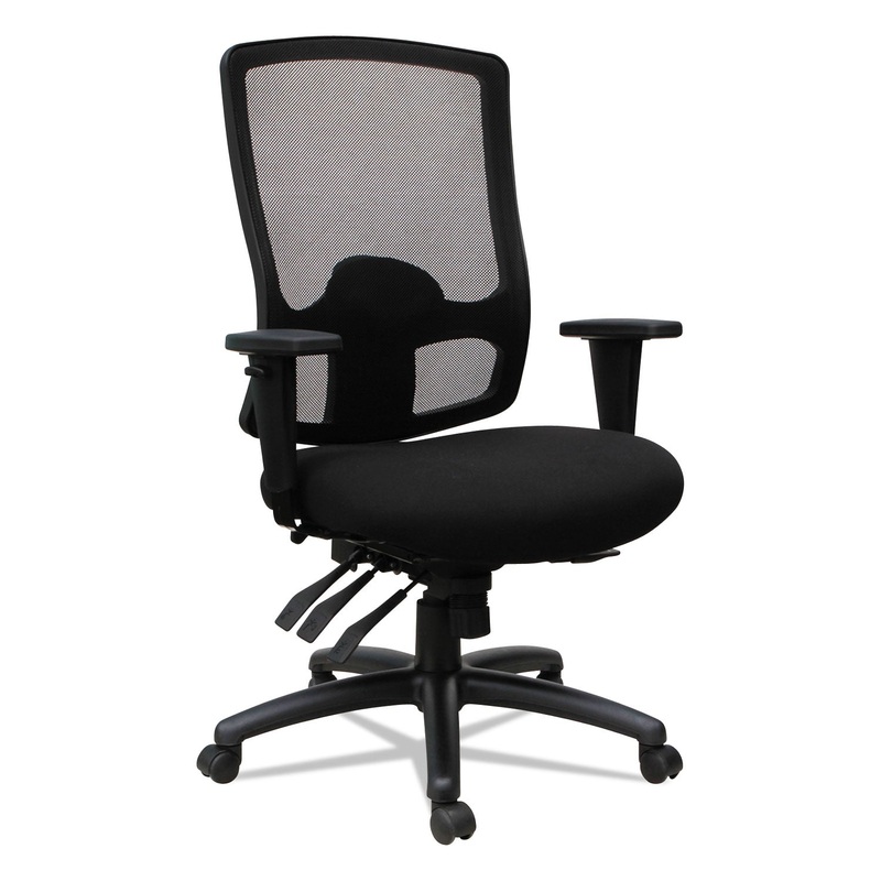 ALERA ETROS SERIES HIGH-BACK MULTIFUNCTION WITH SEAT SLIDE CHAIR, SUPPORTS UP TO 275 LBS., BLACK SEAT/BLACK BACK, BLACK BASE