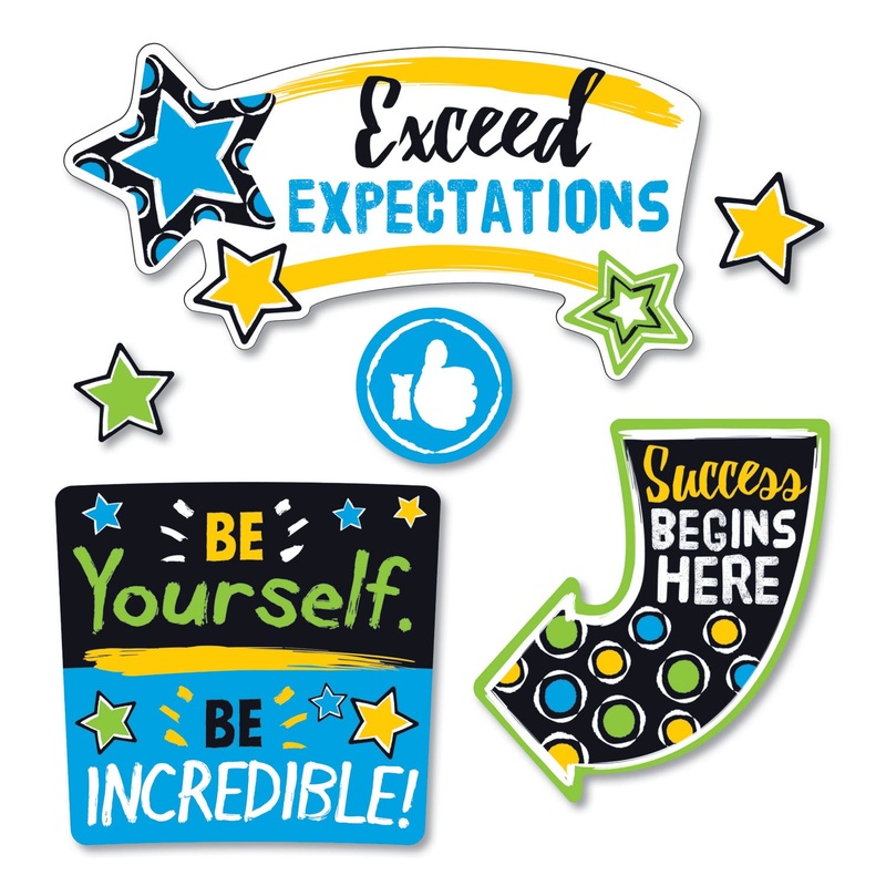 BOLD STROKES PHRASES BULLETIN BOARD SET, ASSORTED, 18 1/4″ X 31″