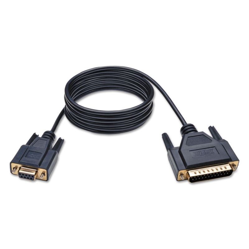 NULL MODEM SERIAL DB9 SERIAL CABLE, DB9 TO DB25 (F/M), 6 FT., BEIGE
