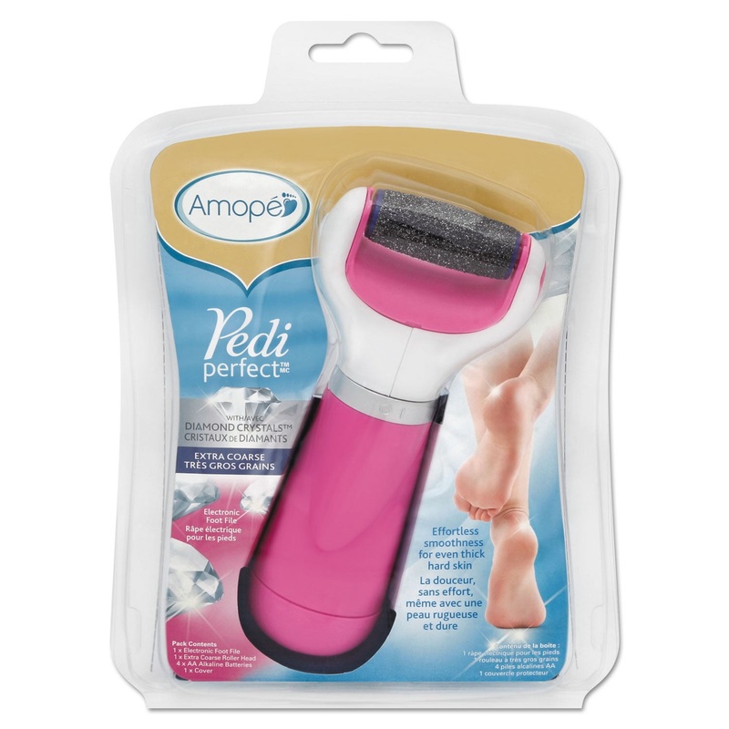 Pedi Perfect Extra Coarse Electronic Foot File, Pink/white