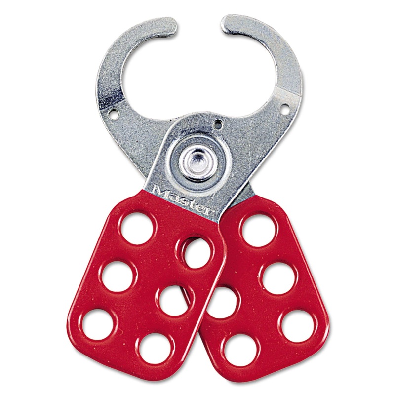 Steel Lockout Hasp, Steel/vinyl, 2 3/8″, Red