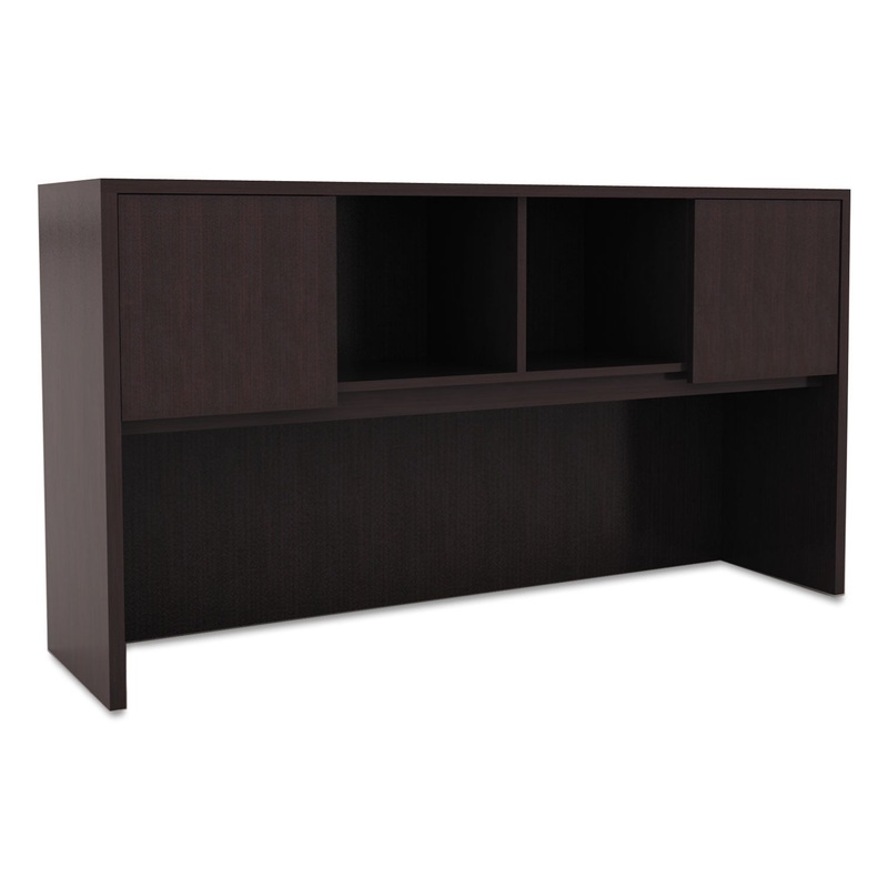 ALERA VALENCIA SERIES HUTCH WITH DOORS, 58.88W X 15D X 35.38H, ESPRESSO