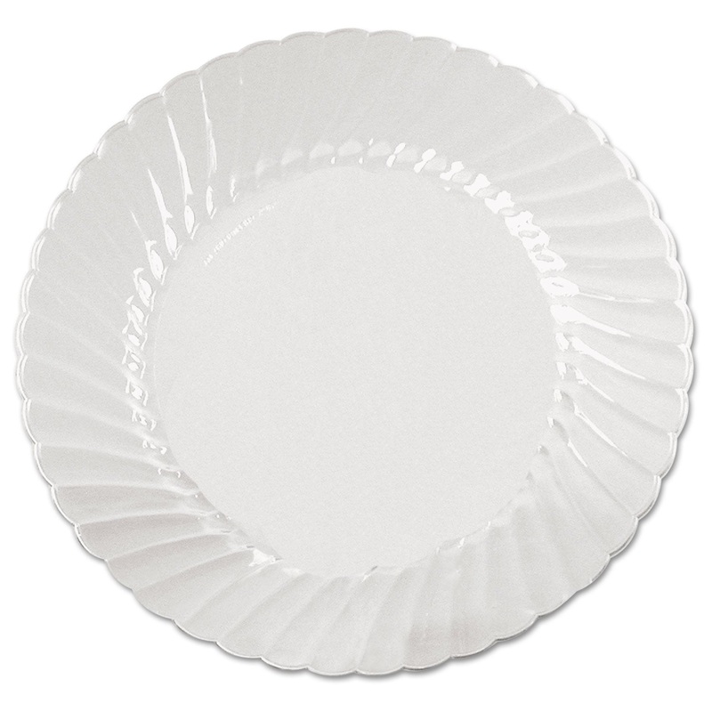 Classicware Plates, Plastic, 6 In, Clear, 18/bag, 10 Bag/carton