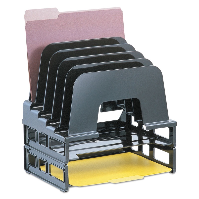 INCLINE SORTER, 5 SECTIONS, LETTER SIZE FILES, 9.13″ X 13.5″ X 14″, BLACK