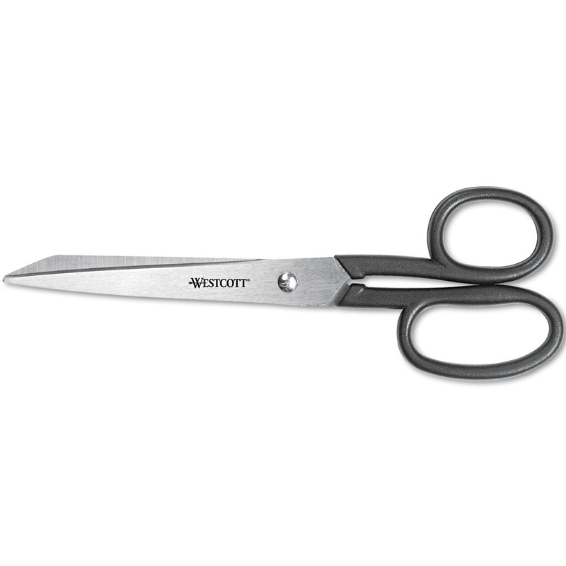 KLEENCUT STAINLESS STEEL SHEARS, 8″ LONG, 3.75″ CUT LENGTH, BLACK STRAIGHT HANDLE