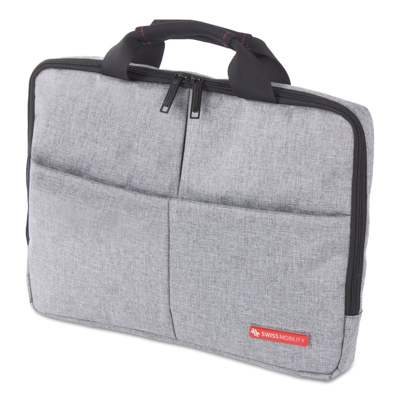 STERLING SLIM BRIEFCASE, HOLDS LAPTOPS 14.1″, 1.75″ X 1.75″ X 10.25″, GRAY