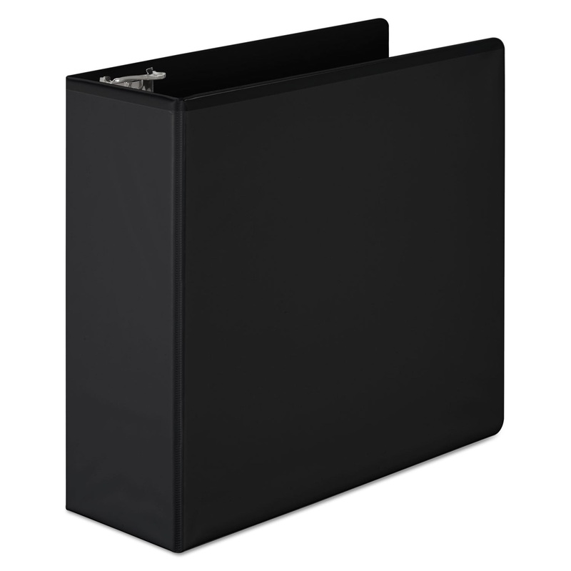 BASIC D-RING VIEW BINDER, 3 RINGS, 4″ CAPACITY, 11 X 8.5, BLACK
