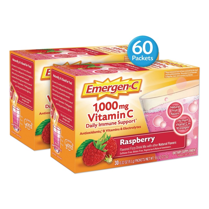 IMMUNE DEFENSE DRINK MIX, RASPBERRY, 0.32 OZ PACKET, 60/PACK