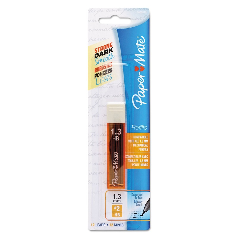 LEAD REFILLS, 1.3 MM, HB, GRAY, 12/TUBE