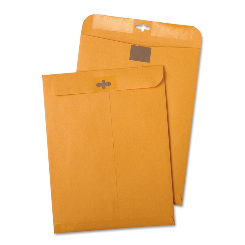 POSTAGE SAVING CLEARCLASP KRAFT ENVELOPE, #55, CHEESE BLADE FLAP, CLASP/REDI-TAC CLOSURE, 6 X 9, BROWN KRAFT, 100/BOX
