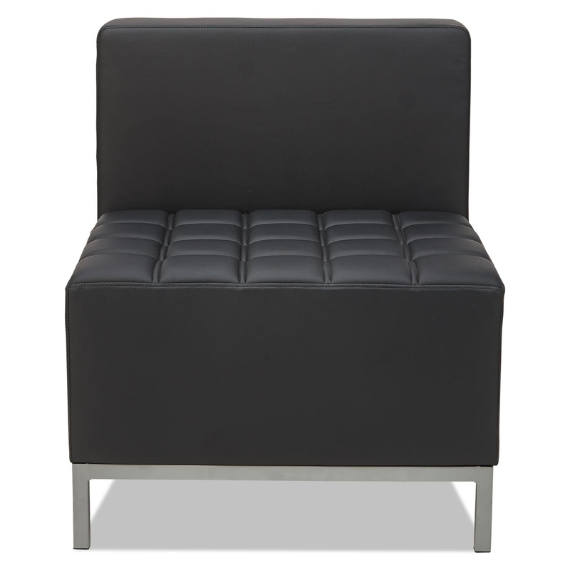 ALERA QUB SERIES ARMLESS L SECTIONAL, 26.38W X 26.38D X 30.5H, BLACK