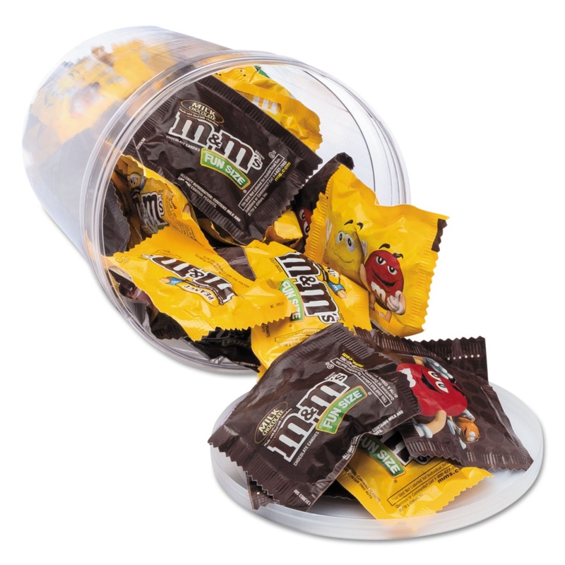 Candy Tubs, Chocolate And Peanut M&ms, 1.75 Lb Resealable Plastic Tub