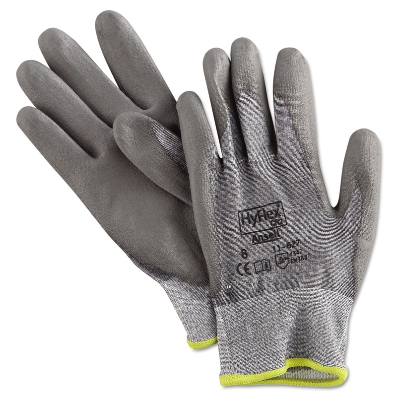 Hyflex 627 Light-Duty Gloves, Size 8, Dyneema/lycra/polyurethane, Gy, 12 Pairs