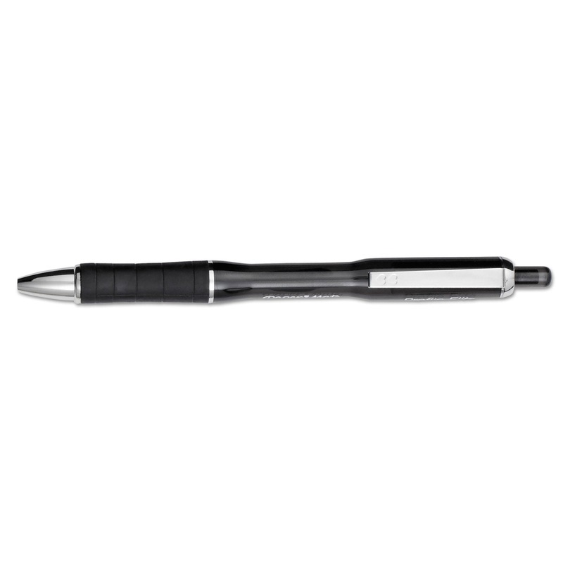 PROFILE ELITE RETRACTABLE BALLPOINT PEN, BOLD 1.4MM, BLACK INK, BLACK BARREL