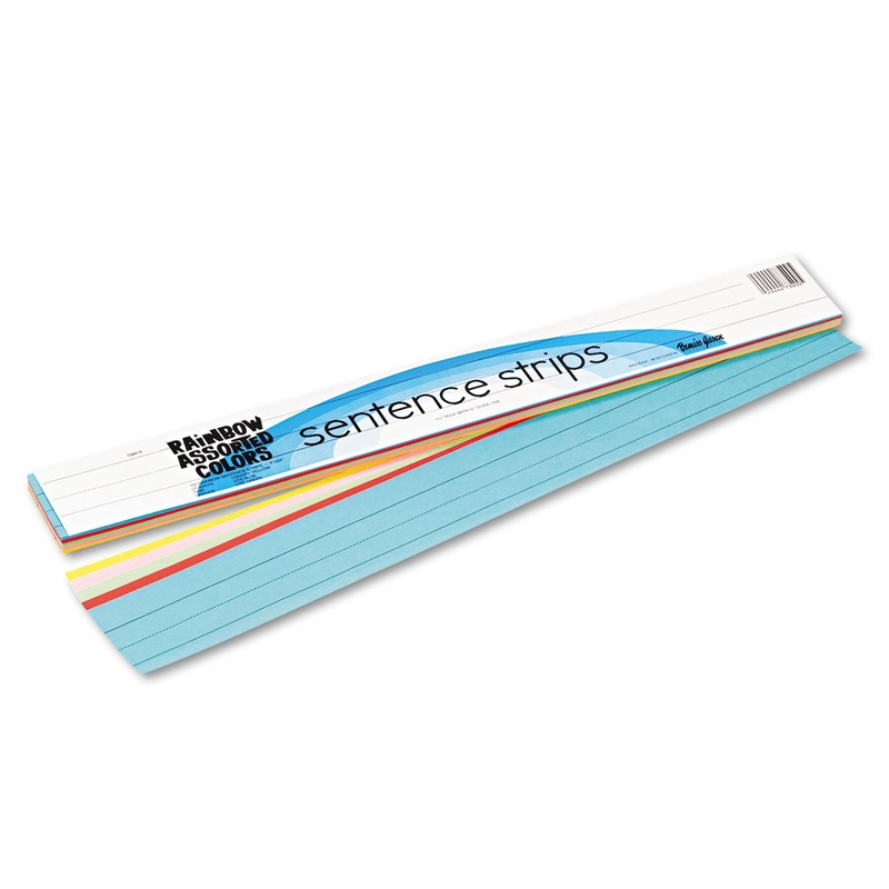 Sentence Strips, 24 X 3, Assorted Colors, 100/pack